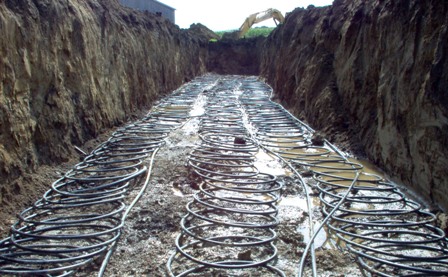Pipes being buried